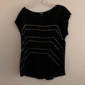 Express Black Jeweled Blouse Size: M